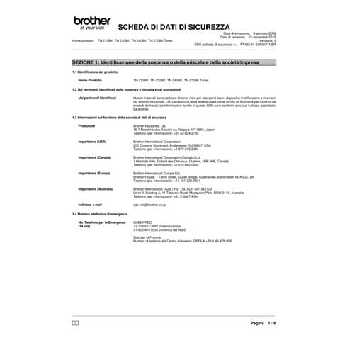 Toner 230 Brother nero  TN-230BK